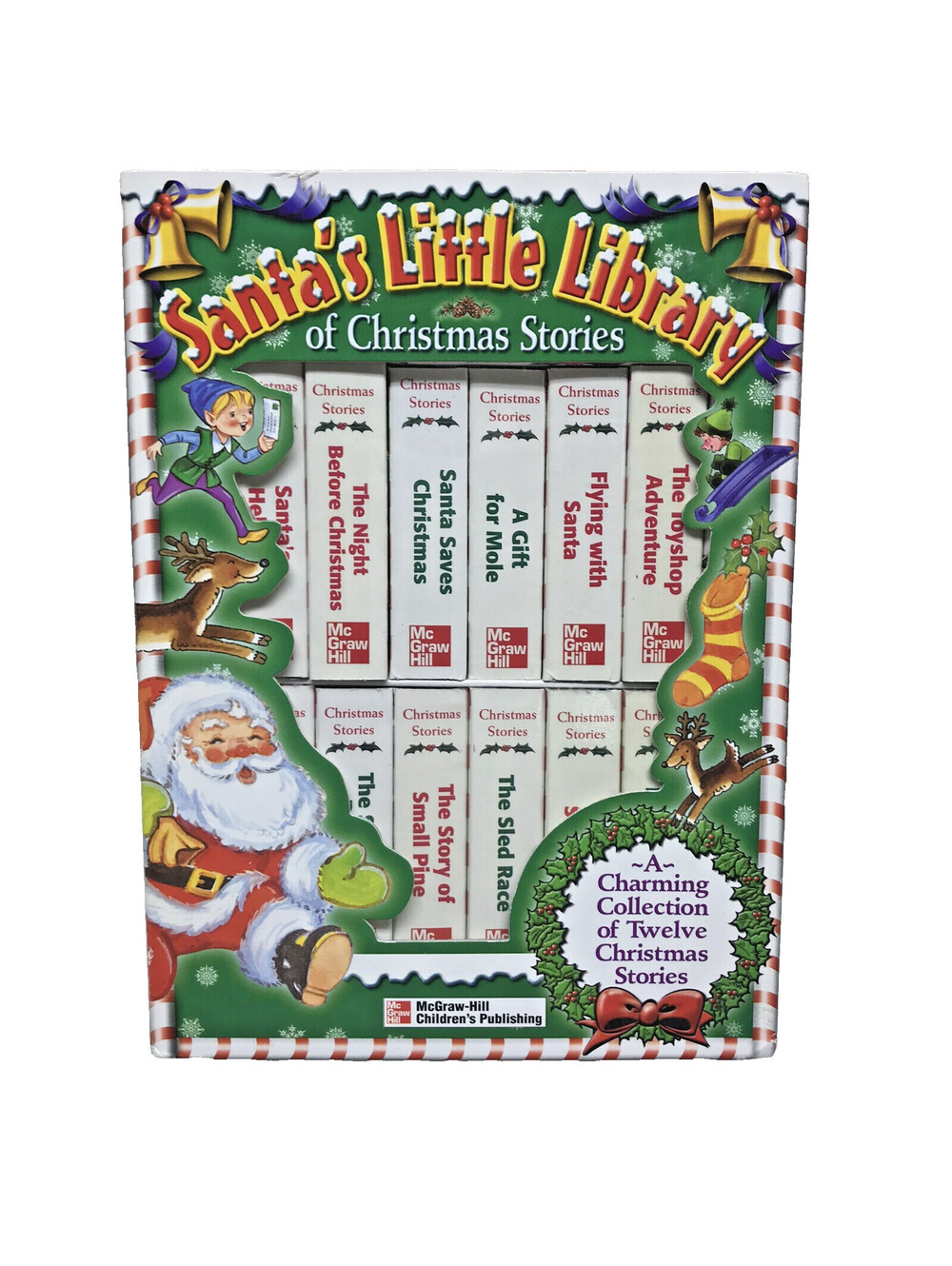 Santa's Little Library of Christmas Stories 12 Mini Board Books Box Set Holiday